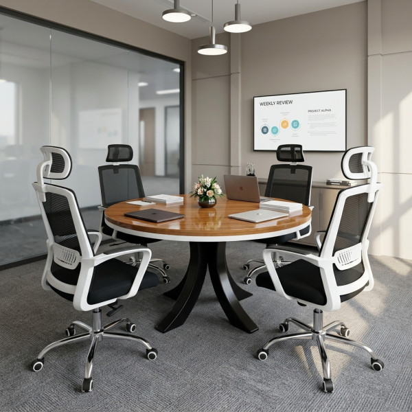 Round Meeing Table (wooden Leg) Round Meeing Table (wooden Leg)