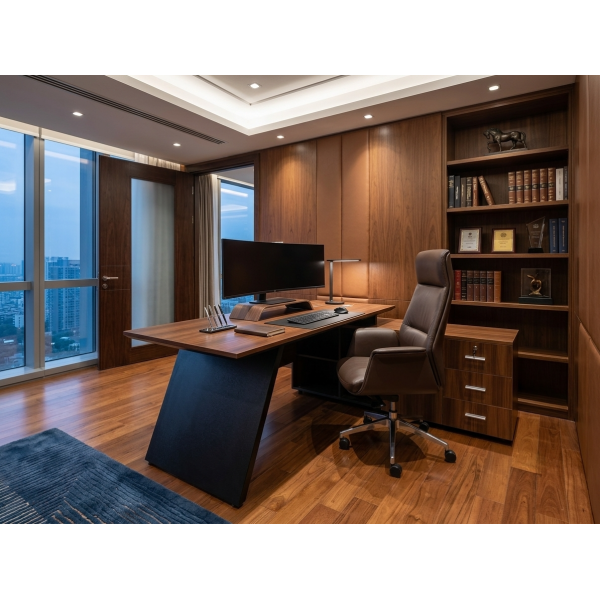 Executive L-Shaped Desk with Side Storage (DT-1291) Executive L-Shaped Desk with Side Storage (DT-1291)