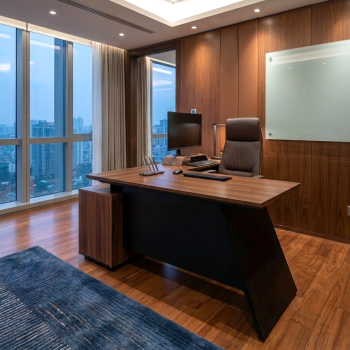 Executive L-Shaped Desk with Side Storage (DT-1291)