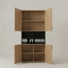 Office Storage Cabinet with Open File Shelves