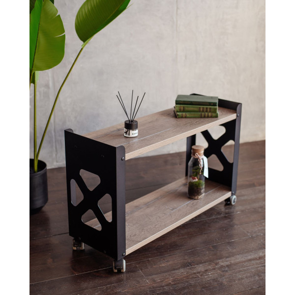 Minimalist Industrial Wheeled Cart Minimalist Industrial Wheeled Cart