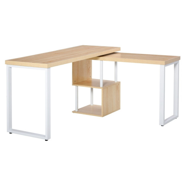  Study Table-01 - 360° Rotating Corner L-Shaped