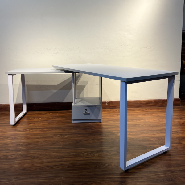  Study Table-01 - 360° Rotating Corner L-Shaped